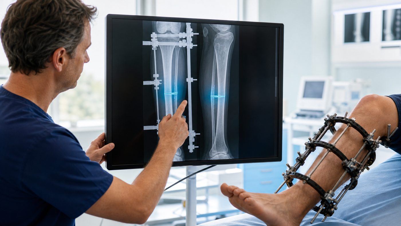 Early bridging callus formation during limb lengthening surgery